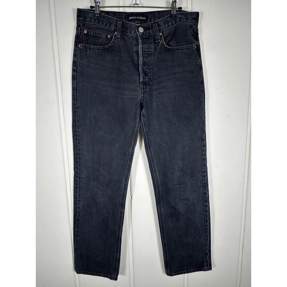 Denim Forum  Size 26 The Joni High Rise Loose Stone Wash Jeans Organic‎ Cotton - Picture 1 of 11